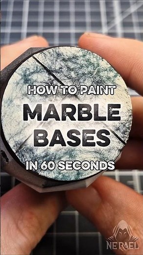How to create and paint easy Marble Bases for your Warhammer miniatures in sixty seconds.