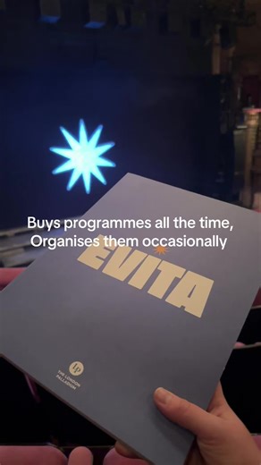 If anyone has a cute way to organise programmes please let me know, a plastic box in my house is not very aesthetic 😭 #musicaltheatre #theatrelife #theatre
