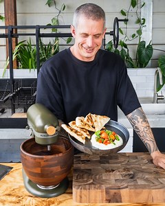 364K views · 9K reactions | Grilled Flatbread and whipped feta with blistered tomatoes using the KitchenAid Australia and New Zealand Evergreen Stand Mixer. | Andy cooks | Facebook
