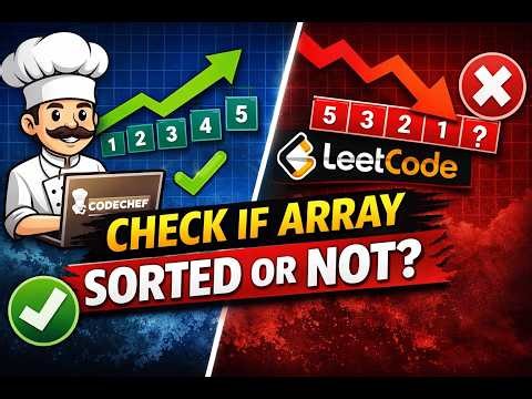 Check if Array is Sorted or Not | CodeChef & LeetCode | Java Solution