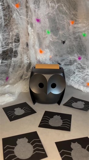 That's owl for now 🦉 Have a spooktacular Halloween and check out our Owl Post-it® Note Dispenser on Amazon: https://s.3m.com/zjm2hw 🕸️ 🖤 #happyhalloween #halloweendecor #halloweenparty #postitnotes #postit | Post-it