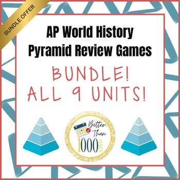 AP World History Review Game BUNDLE! All 9 units! 100,000 Pyramid! Fun!