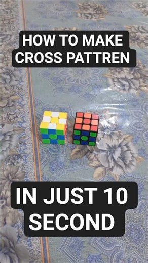 How To Make Cross Pattern ON Rubik's Cube IN Just 10 second #subscribe