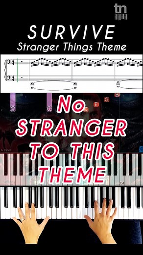 Survive - Stranger Things Theme Hypnotic Piano Cover Tutorial