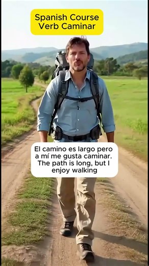 Spanish phrases with the verb caminar. 🎬 🛤️ #learninspanish