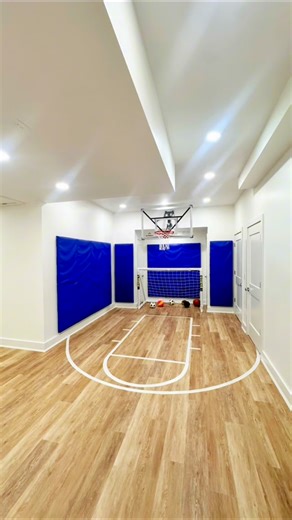 R Homes | Bringing an unused portion of this home’s basement to the next level — a custom indoor sport court paired with a Pilates barre. Built for... | Instagram