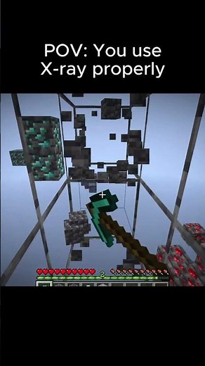 Why you start using X-Ray properly in Minecraft #minecraft #minecraftshorts #mojang