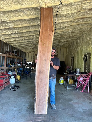 Live edge cedar slab