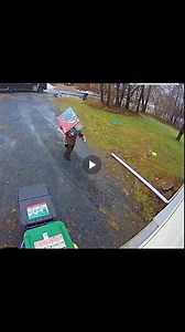 UPS delivery driver goes above and beyond to hide the package