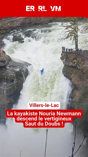 La scène, rare et spectaculaire, s’est déroulée ce dimanche 15 février dans le fracas d’une rivière en crue. La kayakiste savoyarde Nouria Newman a descendu le vertigineux Saut du Doubs, une cascade de 27 mètres située à la frontière franco-suisse. Nouria Newman | L'Est Républicain Pontarlier Haut-Doubs