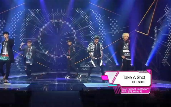 【HOTSHOT出道初舞台】Take A Shot [Music Bank HOT Stage / 2014.10.31]