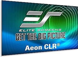 Elite Screens Aeon CLR 123-Inch ALR UST Projector Screen, 8K Edge-Free Fixed Frame, 95% Ambient Light Rejecting, Indoor Home Theater Movie Screen, Perfect for Ultra Short Throw Projectors, AR123H-CLR