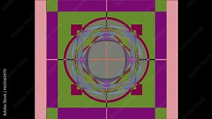 fractal animation to design background, to mask shapes, texts, combine elements, motion graphics Stock Video