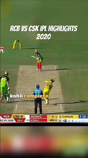 RCB vs csk ipl highlights 2020 match no. 44 #cricket #shorts #trend