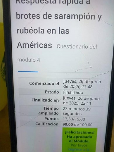 respuestas rapidas de sarampion y rubeola de las americas módulo 4 2025