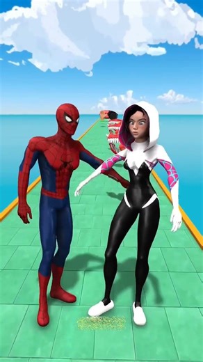 GTA V New Kiss or Save Run Spider-man vs Spider Gwen Funny Epic Challenge! #spiderman