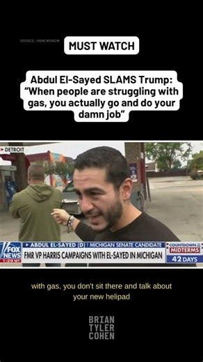 El-Sayed SLAMS Trump: “When people are struggling with gas, you actually go and do your damn job”