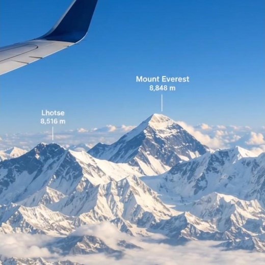 Mount Everest From the Sky ✈️🏔️ | Breathtaking Himalayan Aerial View