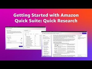 Create a Plan with Quick Research | Getting Started with Amazon Quick Suite