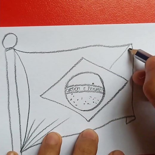 Como desenhar a bandeira do brasil