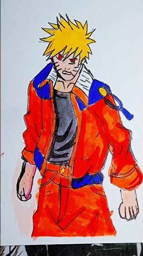 how to draw Naruto 🥶 #animeart