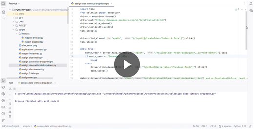 Selenium Automation: Dynamic Date Picker Without Dropdowns | Bhumayyagari Subramanyam Poojitha posted on the topic | LinkedIn