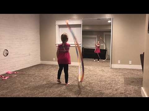 Paiges SLOW-motion Ribbon Dance Tutorial to "Cheerleader" by OMI part 1