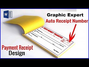 Payment Receipt design in MS word Fully Automatically / receipt design in ms word graphic expert