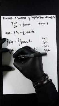 Integration: How To Find The General Solution By Separating Variables #integration