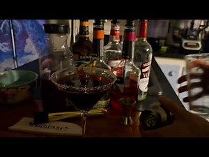 Bartender drinks: raspberry blackberry martini