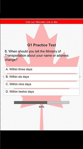Can You Pass G1 Driving Test? Lets Test Your Knowledge
