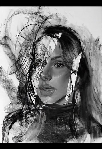Charcoal Portrait of Social Anxiety