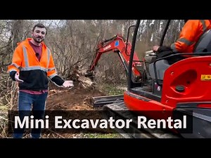 Clearing Land With Kubota Mini Excavator Rental