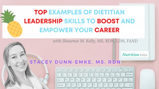 Examples of leadership skills for your dietitian resume