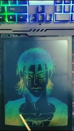 anime drawing on digital pad #anime #digitalpad #cartooning #draw #digitalpad #viral #short