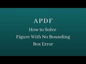 How to Solve Figure With No Bounding Box Error