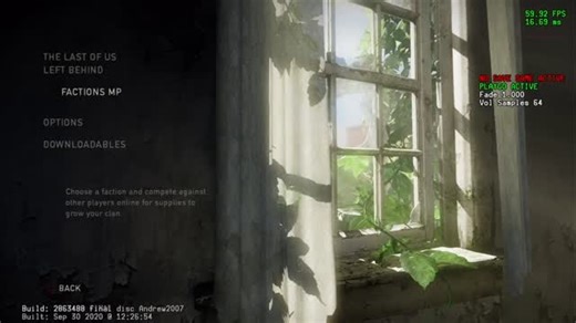 PS4 13.02 - The Last Of Us Remastered 1.11 Debug Developer Menu (No Crash) | Andrew Marques