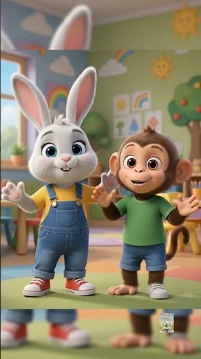 🐰⬅️➡️ Learn left and right with Benny Bunny! Sing, dance & play! 🎵 #direction #preschoollearning