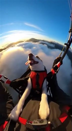 Dog’s First Paragliding Experience Turns From Fear to Pure Joy | GoPro POV #viral #dog