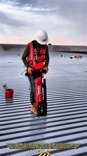 Metal Roof Decking & Fastening Process- Good Tools and Machinery Make Daily Work Easy