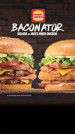 The Baconator Range is BACK at Hungry Jack's & what's better than bacon? MORE bacon. 🥓🤩 | Hungry Jack's