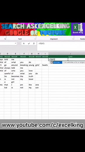 86K views · 1.2K reactions | Textjoin function is available in Excel 2016 & higher versions #askexcelking #excelking #excelking2020 #excelshortcuts #exceltips #Excel #ExcelTricks #excelvba #exceltutorial #exceltraining #Excellent #excellence #microsoft #microsoftexcel #Microsoft365 #msexceltraining #msexcel #msexceltips #excel2019 #excel2016 #Excel2021 #office #Office365 #excelcourse | ExcelKing2020 | Facebook