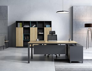 [Hot Item] Modern Office Executive Melamine L Shape Computer Desk with Cheap Price (SZ-ODR416)