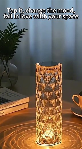 Crystal Diamond Table Lamp with 16 RGB Colors