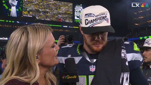 A champion’s moment with Melissa Stark. #SBLX | Sunday Night Football on NBC