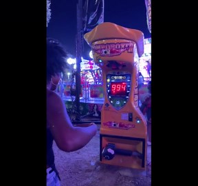 Diva Nearly Maxes Out Arcade Punch Game