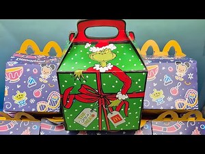 McDONALD'S DISNEYLAND 70th ANNIVERSARY and THE GRINCH HAPPY MEAL UNBOXING