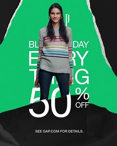 129 reactions · 11 comments | Black Friday starts NOW. Get 50% off everything + great doorbusters in stores & online. Excludes GiftCards. | Gap | Facebook