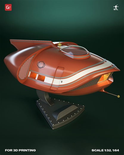 Step into a world of giants... or rather, 3D print your way there! Recreate the iconic spacecraft from the unforgettable Land of the Giants TV series with the new Spindrift 3D print model! This retro beauty nails the classic silhouette and comes with built-in LED tunnels to illuminate the ship's interior and engines. Start printing the exterior, and get ready for the separate Interior Kit (coming soon) to complete your display! 🛠️💡 Begin your Land of the Giants 3D-printed collection today! Dow