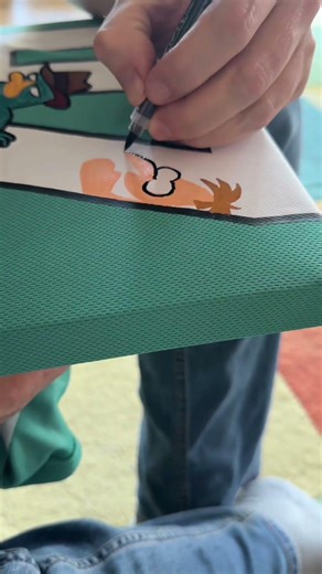 Drawing Doofenshmirtz on a Perry jersey